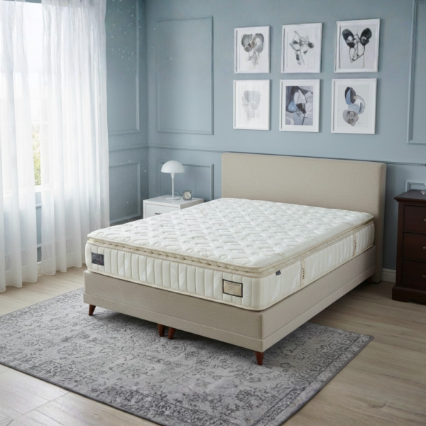 Puuf Sleep Magnitude Organic Cotton Pocket Yaylı Cashmere Pedli Yatak